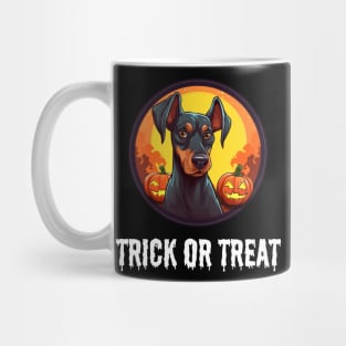 Cute Doberman Dog Halloween Trick or Treat Mug